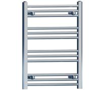 MYHOMEWARE 400mm x 700mm Chrome Heated Bathroom Towel Rail Radiator For Central Heating Elegant Designer UK Stock Clearance
