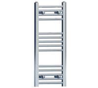 MYHOMEWARE 400mm x 800mm Chrome Heated Bathroom Towel Rail Radiator For Central Heating Elegant Designer UK