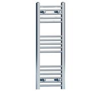 MYHOMEWARE 400mm x 900mm Chrome Heated Bathroom Towel Rail Radiator For Central Heating Elegant Designer UK