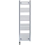 Myhomeware 450 X 1700 mm Chrome Electric Bathroom Towel Rail Radiator Heater With Af Thermostatic Electric Element Pre-Filled