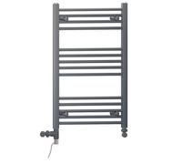 Myhomeware 450 X 800 mm Anthracite Grey Dual Fuel Electric Radiator Bathroom Towel Rail Radiator With Standard Electric Element