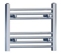 Myhomeware 450mm X 400mm Chrome Heated Bathroom Towel Rail Radiator For Central Heating Elegant Uk