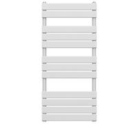 Myhomeware 500 mm X 1200 mm Flat Panel White Heated Bathroom Towel Rail Radiator For Central Heating Designer
