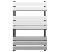 Myhomeware 500 mm X 800 mm Flat Panel Chrome Heated Bathroom Towel Rail Radiator For Central Heating Designer