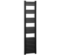 Myhomeware 500 X 1600mm Matt Black Panel Bathroom Towel Rail Radiator - Everly