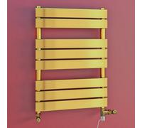 Myhomeware 500 X 800mm Dual Fuel Gold Panel Heated Bathroom Towel Rail Radiator Thermostatic Boiler Uk With Manual Standard Element