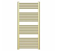 Myhomeware 500mm X 1200mm Gold Heated Bathroom Towel Rail Radiator For Central Heating Uk