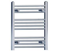 Myhomeware 500mm X 600mm Chrome Heated Bathroom Towel Rail Radiator For Central Heating Designer Uk