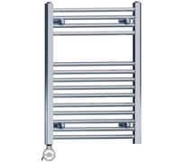 Myhomeware 500mm X 750mm Chrome Electric Bathroom Heated Towel Rail Thermostatic Radiator Precise Control Terma Moa Element Stock Clearance