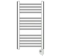 MYHOMEWARE 500mm x 800mm Chrome Electric Pre-Filled & Pre-Installed Heated Towel Rail