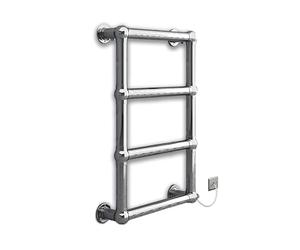 Myhomeware 500x700mm Modern Designer Victorian Electric Thermostatic Towel Rail Radiator For UK Bathroom (Manual Electric Element, Chrome)