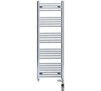 Myhomeware 550 X 1400 mm Chrome Electric Dual Fuel Bathroom Towel Rail Radiator Heater With Af Thermostatic Electric Element