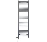 Myhomeware 550 X 1500mm Anthracite Grey Dual Fuel Electric Radiator Bathroom Towel Rail Radiator With Standard Electric Element
