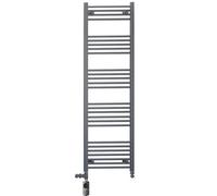 Myhomeware 550 X 1500mm Anthracite Grey Dual Fuel Electric Radiator Bathroom Towel Rail Radiator With Af Thermostatic Electric Element