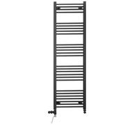 Myhomeware 550 X 1500mm Black Dual Fuel Electric Radiator Bathroom Towel Rail Radiator With Standard Electric Element