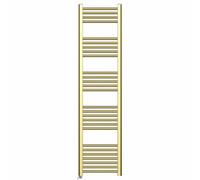 Myhomeware 550 X 1600 mm Gold Electric Bathroom Towel Rail Radiator With Manual Electric Element Pre-Filled Standard Element
