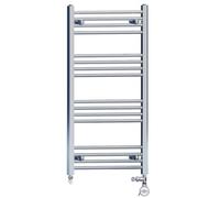 Myhomeware 550mm x 1000mm Chrome Dual Fuel Bathroom Heated Towel Rail Thermostatic Radiator Precise Control Terma MOA Element Stock Clearance