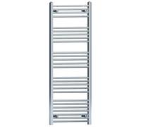 MYHOMEWARE 550mm x 1400mm Flat Chrome Heated Towel Rail Radiator Designer Bathroom Radiator For Central Heating Designer