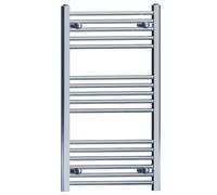 Myhomeware 550mm X 900mm Flat Chrome Heated Towel Rail Radiator Designer Bathroom Radiator For Central Heating Designer