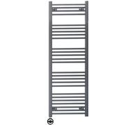 Myhomeware 600 X 1400 mm Anthracite Grey Electric Bathroom Heated Towel Rail Thermostatic Warmer Radiator Precise Control Terma Moa Element