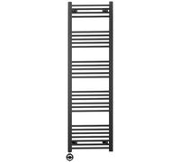Myhomeware 600 X 1600 mm Black Electric Bathroom Heated Towel Rail Thermostatic Warmer Radiator Precise Control Terma Moa Element