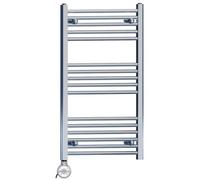 Myhomeware 600 X 900 mm Chrome Electric Bathroom Heated Towel Rail Thermostatic Warmer Radiator Precise Control Terma Moa Element