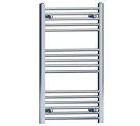 MYHOMEWARE 600mm x 900mm Flat and Curved Chrome Heated Towel Rail Radiator Designer Bathroom Radiator For Central Heating Designer UK