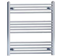 Myhomeware 800mm Wide Flat Chrome Heated Towel Rail Radiator Designer Bathroom Radiator For Central Heating Designer (Elissa 800 / 800mm High)