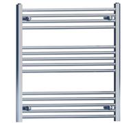 Myhomeware 800mm X 800mm Flat Chrome Heated Towel Rail Radiator Designer Bathroom Radiator For Central Heating Designer