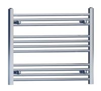 Myhomeware 900mm X 600mm Flat Chrome Heated Towel Rail Radiator Designer Bathroom Radiator For Central Heating Designer