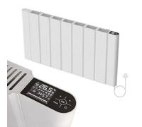 Myhomeware 946 X 500mm Smart Wifi Electric Panel Radiator - 1500W White Horizontal Aluminium Energy Saving Heater