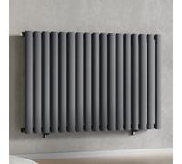Myhomeware Anthracite Gray 1020 X 600 mm Modern Horizontal Column Designer Radiator Oval Single Panel Radiator Heater