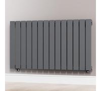 Myhomeware Anthracite Gray 1060 X 600 mm Modern Vertical Flat Panel Designer Radiator Single Panel Radiator Heater