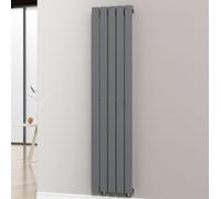 MYHOMEWARE Anthracite Gray 376 x 1600 mm Modern Vertical Flat Panel Designer Radiator Single Panel Radiator Heater