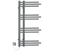 MYHOMEWARE Anthracite Grey 500mm Wide 900mm High Sydney Designer Pre-Filled Electric Towel Rail Bathroom Radiator