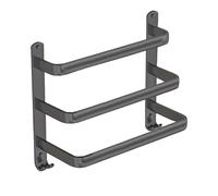 Myhomeware Anthracite Grey Aluminium Wall Mounted Towel Rail - 1 to 3 Tier, Triple Rails, 2 Installation Methods - Bathroom (30-80cm) (Triple Rails, 400)