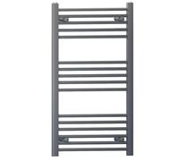 Myhomeware Anthracite Grey Heated Bathroom Towel Rail Radiator For Central Heating Elegant Designer In UK (450mm x 900mm (h))