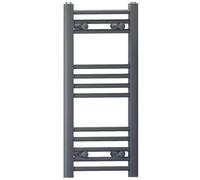 Myhomeware Anthracite Grey Heated Bathroom Towel Rail Radiator For Central Heating Elegant Designer In UK (300mm x 700mm (h))
