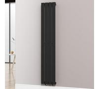 Myhomeware Black 300 X 1600 mm Modern Vertical Flat Panel Designer Radiator Single Panel Radiator Heater