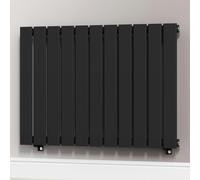 MYHOMEWARE Black 832 x 600 mm Modern Vertical Flat Panel Designer Radiator Single Panel Radiator Heater