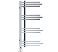 Myhomeware Chrome 500 X 900mm Electric Bathroom Designer Towel Rail Radiator Heater - Thermostatic Moa Pre-Filled Model Sydney