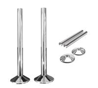 Myhomeware Chrome Pipe Covers And Collars For 15mm Towel Rail Radiator Pipes - Just Snap It