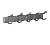 Myhomeware Gold, White & Black Coat Hooks Wall Mounted,Door Hooks,Wall Mounted Clothes Rail,Wall Hooks for Hanging,Black Matt Vintage Coat Hooks for Hallway (Anthracite Gray)