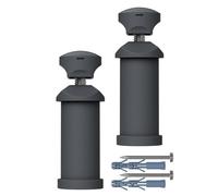 Myhomeware Set Of 2 Single Anthracite Grey Universal Brackets For Flat Heated Towel Rail Radiator