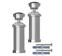 Myhomeware Set Of 2 Single Chrome Universal Brackets For Heated Towel Rail Radiator Flat Or Curved