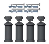 Myhomeware Set of Universal Anthracite Brackets for Heated Towel Rail Radiator - for Flat And Curved Models