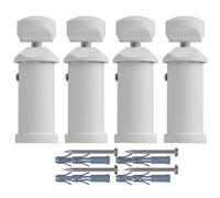 Myhomeware Set Of White Universal Brackets For Heated Towel Rail Radiator Flat Or Curved