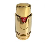 Myhomeware Shiny Gold Angled/straight/corner Replacement Trv Valve Head For Thermostatic Valves, Fits Drayton
