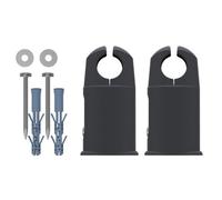 Myhomeware Two Single Anthracite 19mm Clamp Brackets For Towel Rail Radiators Flat/curved