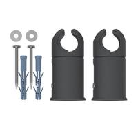 Myhomeware Two Single Anthracite 22mm Clamp Brackets For Towel Rail Radiators Flat/curved